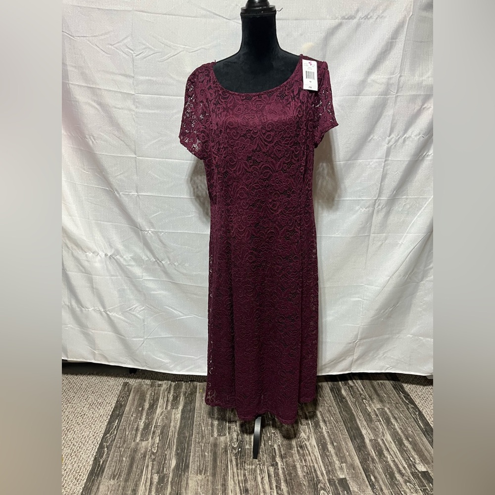 RN Studio by Ronni Nicole Wine/Burgandy Color Lace Dress NWT